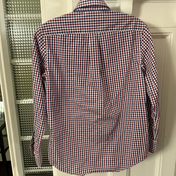 Ralph Lauren Black Label Youth Boys Shirt Red Blue & White Button Down Sz 14 NEW - Picture 7 of 9